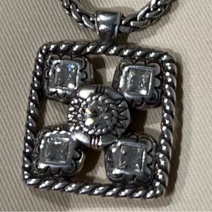 Vintage Brighton Elegant Silver Pendant Necklace